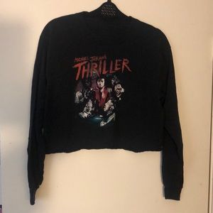 Michael Jackson “Thriller” Cropped Long Sleeve, Size M